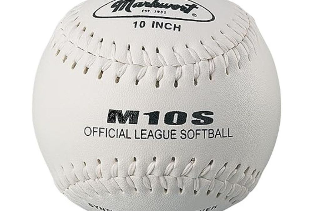 Markwort 10-Inch Synthetic Softballs (Dozen) – Durable Practice & Game Balls